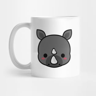 Cute Black Rhino Mug